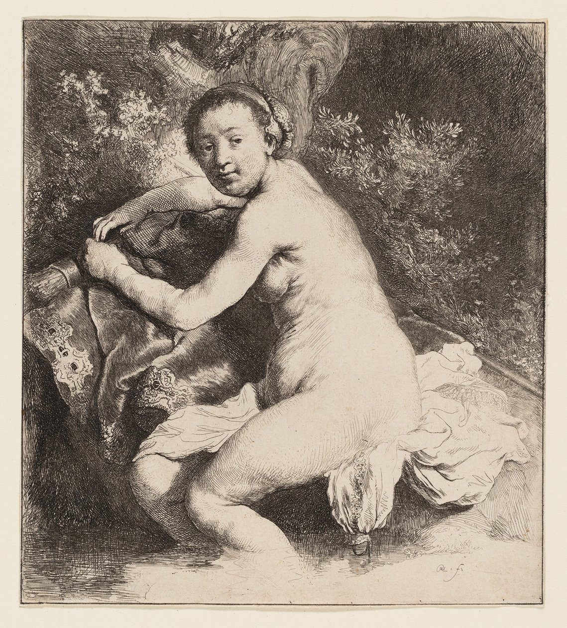 Diana in het bad door Rembrandt van Rijn
