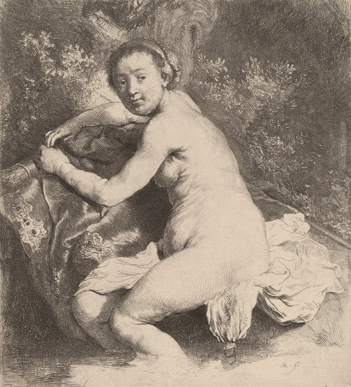 Diana in het Bad door Rembrandt van Rijn