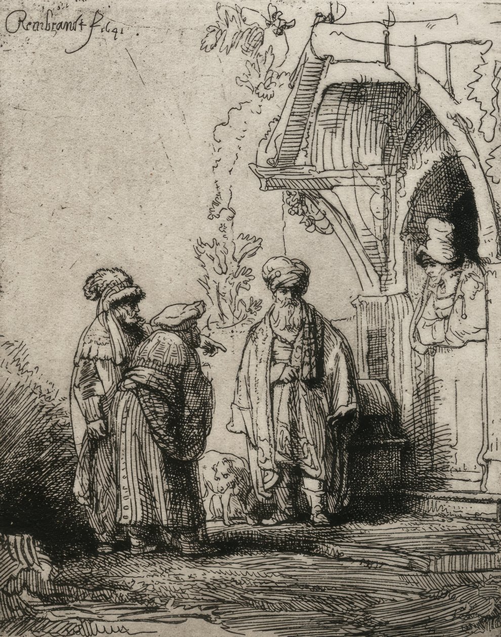 De drie oosterlingen door Rembrandt van Rijn