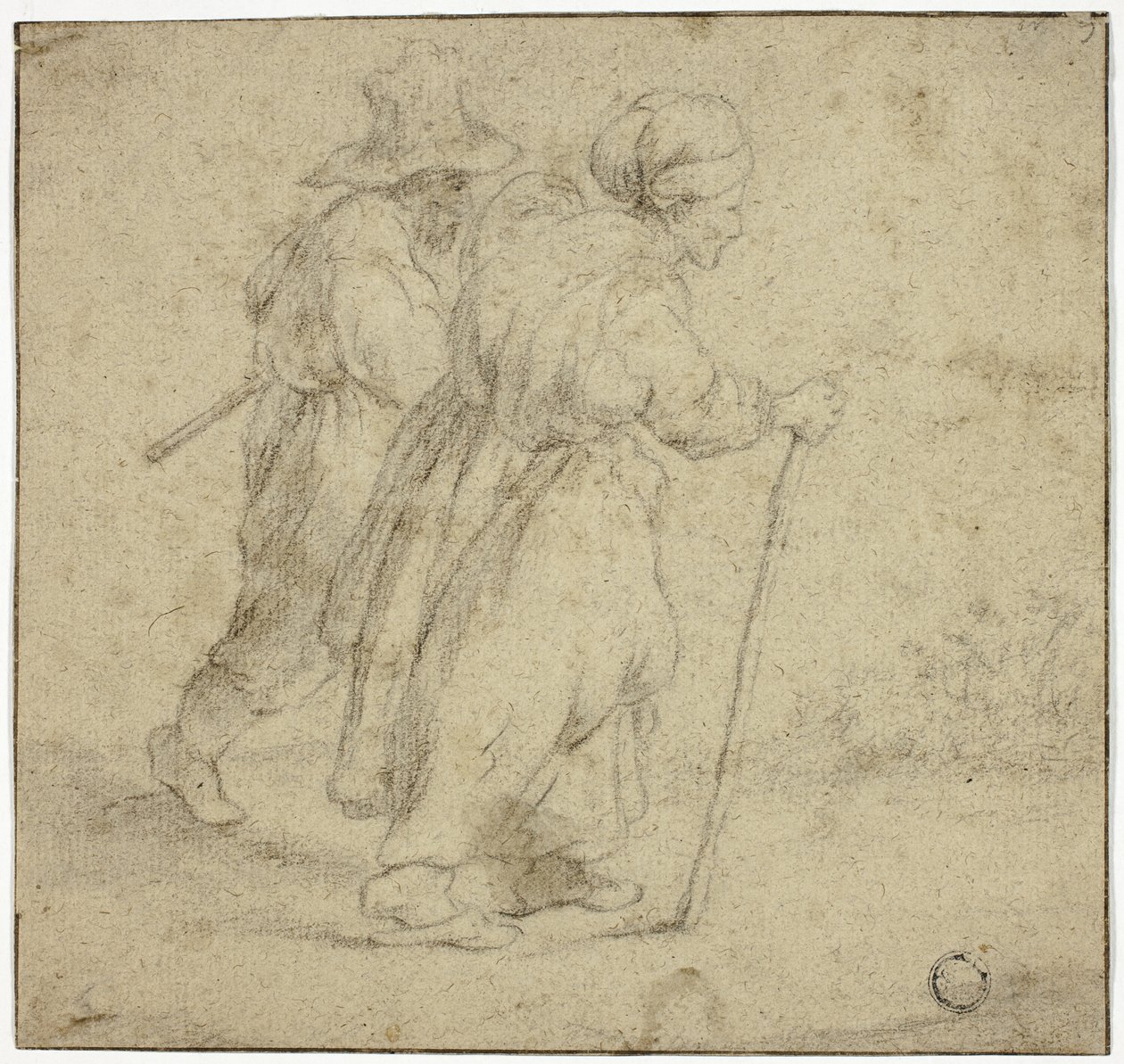 Bejaard Boerenkoppel door Rembrandt van Rijn