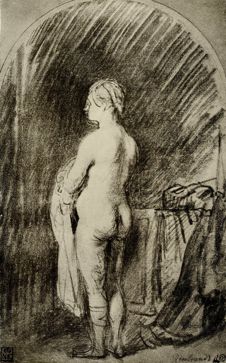 Vrouwelijk naakt door Rembrandt van Rijn