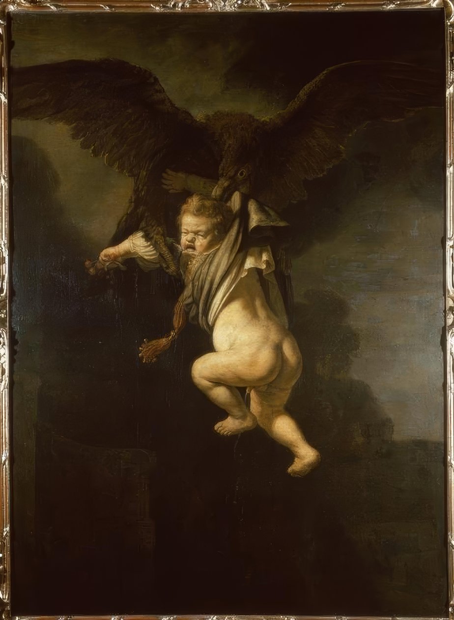 Ganymed in de klauwen van de adelaar door Rembrandt van Rijn