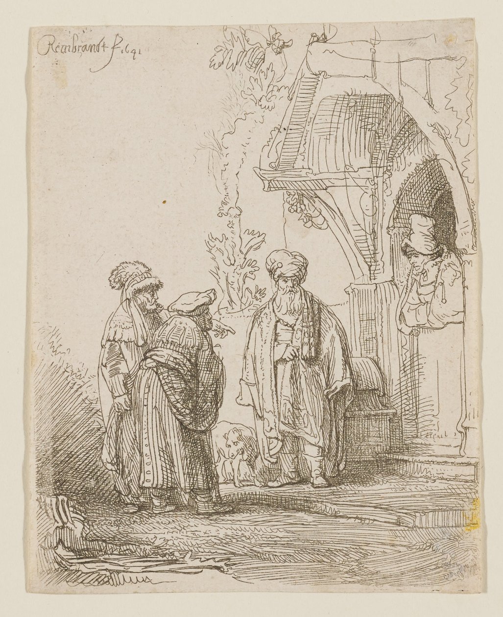 Jakob en Laban door Rembrandt van Rijn