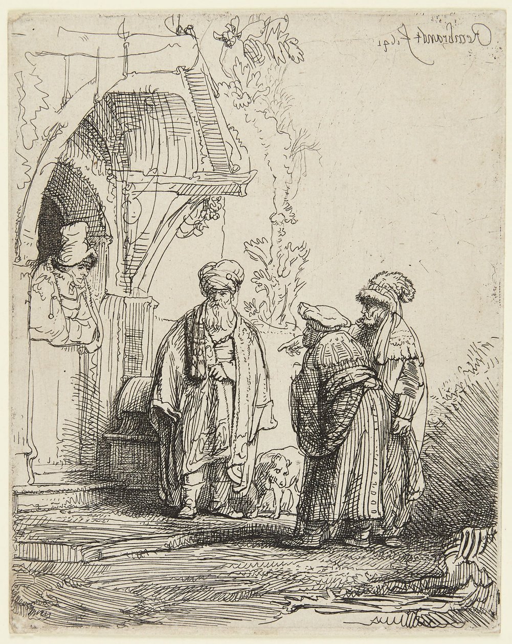 Jacob en Laban door Rembrandt van Rijn