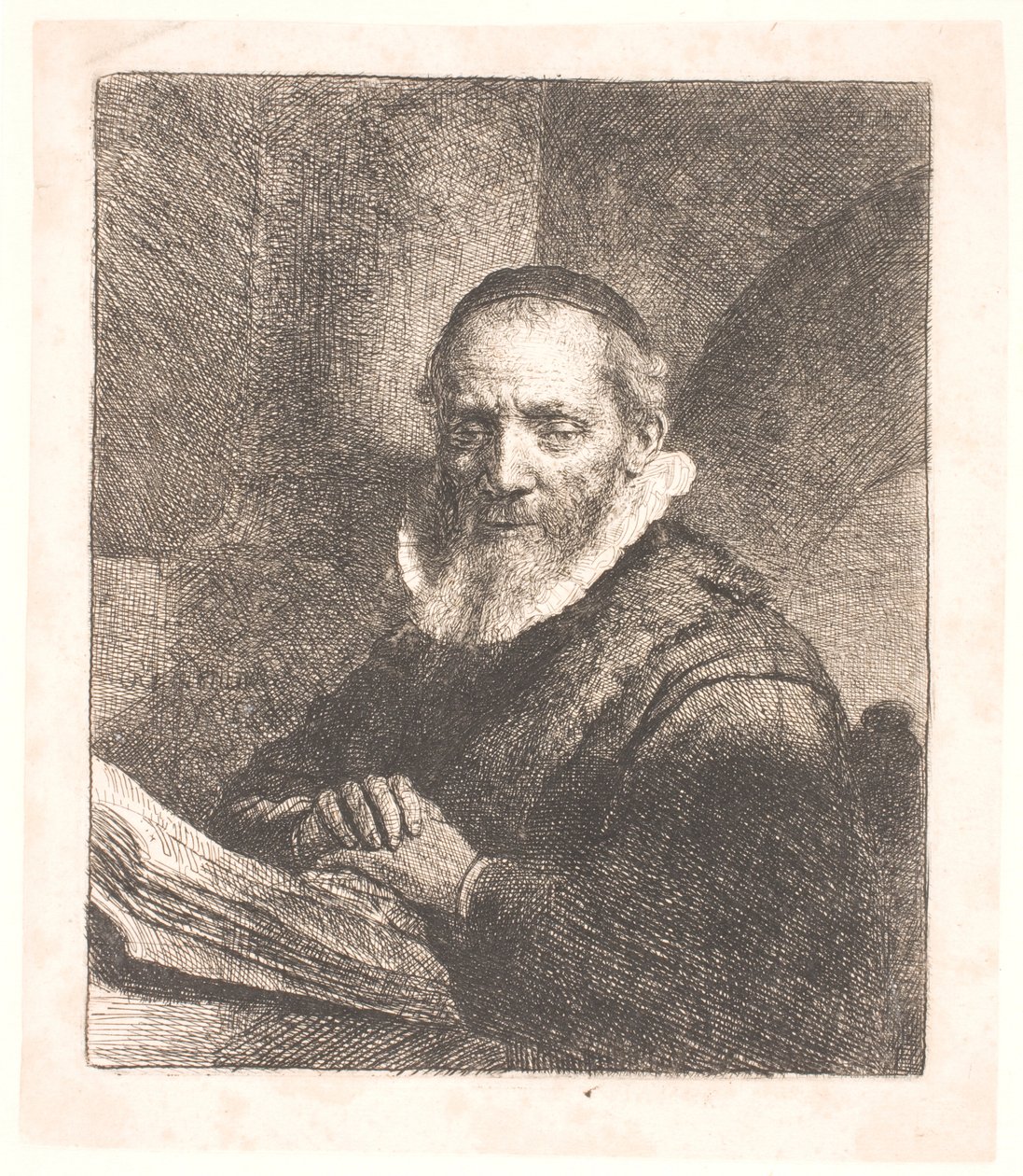 Jan Cornelis Sylvius, predikant () door Rembrandt van Rijn