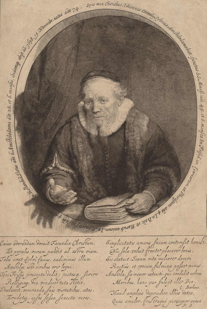 Jan Cornelisz. Sylvius (1646) door Rembrandt van Rijn