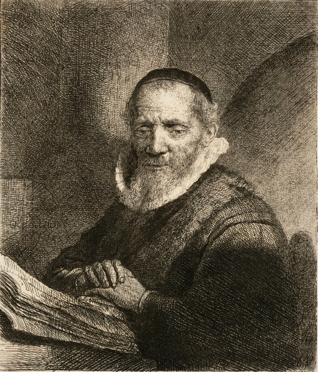 Jan Cornelisz. Sylvius, de predikant door Rembrandt van Rijn