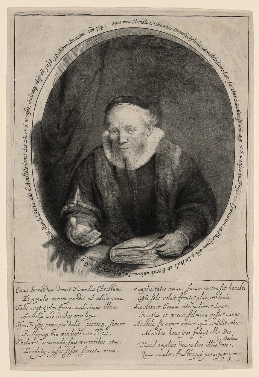 Jan Cornelius Sylvius, prediker door Rembrandt van Rijn