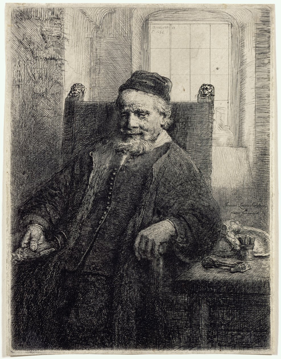 Jan Lutma, goudsmid door Rembrandt van Rijn