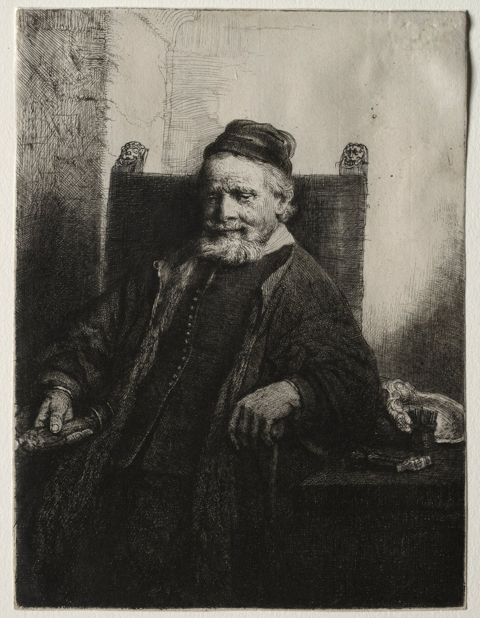 Jan Lutma, goudsmid, 1656 door Rembrandt van Rijn