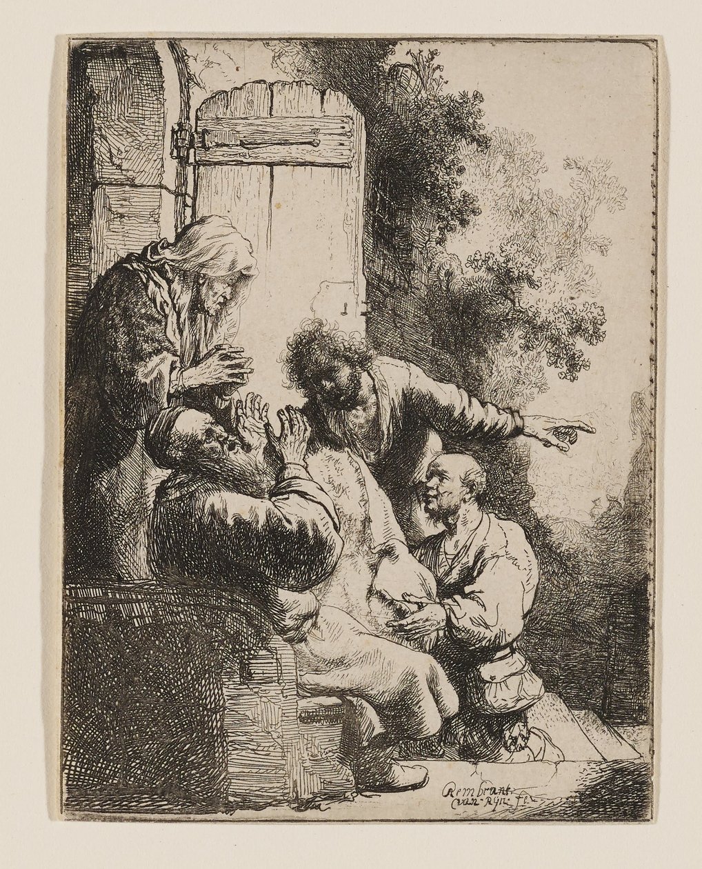 Jozefs mantel werd naar Jakob gebracht door Rembrandt van Rijn