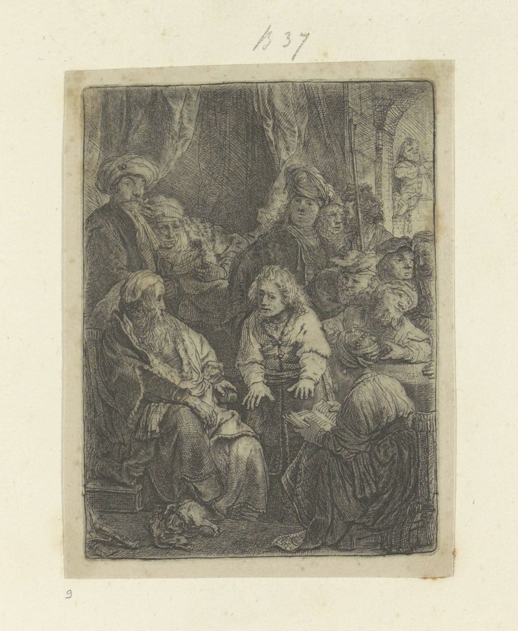 Jozef vertelt zijn dromen door Rembrandt van Rijn