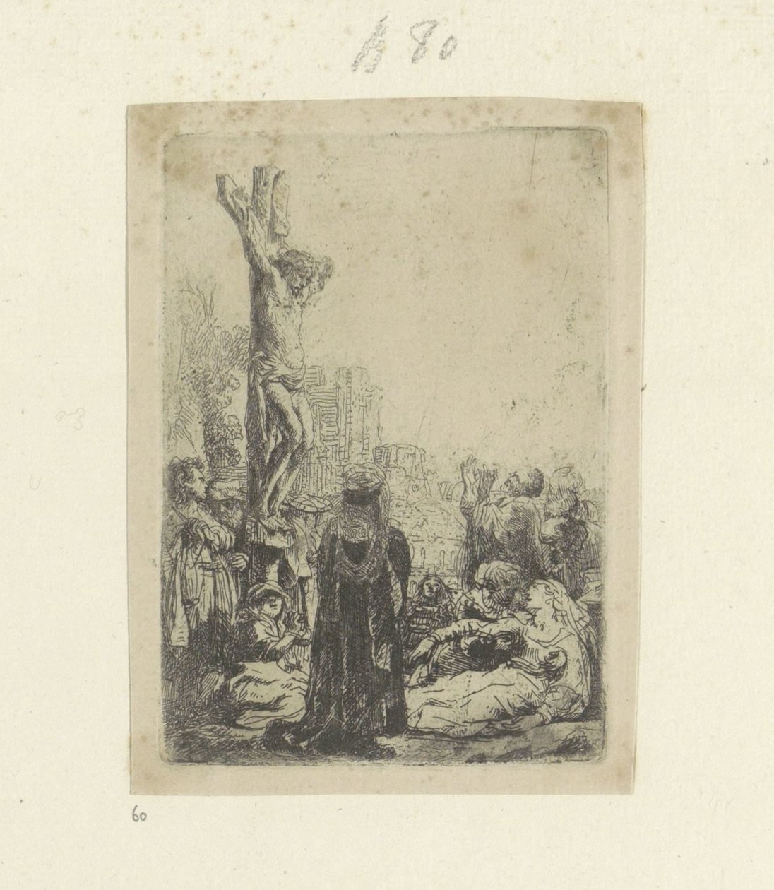 Kruisiging: kleine plaat door Rembrandt van Rijn
