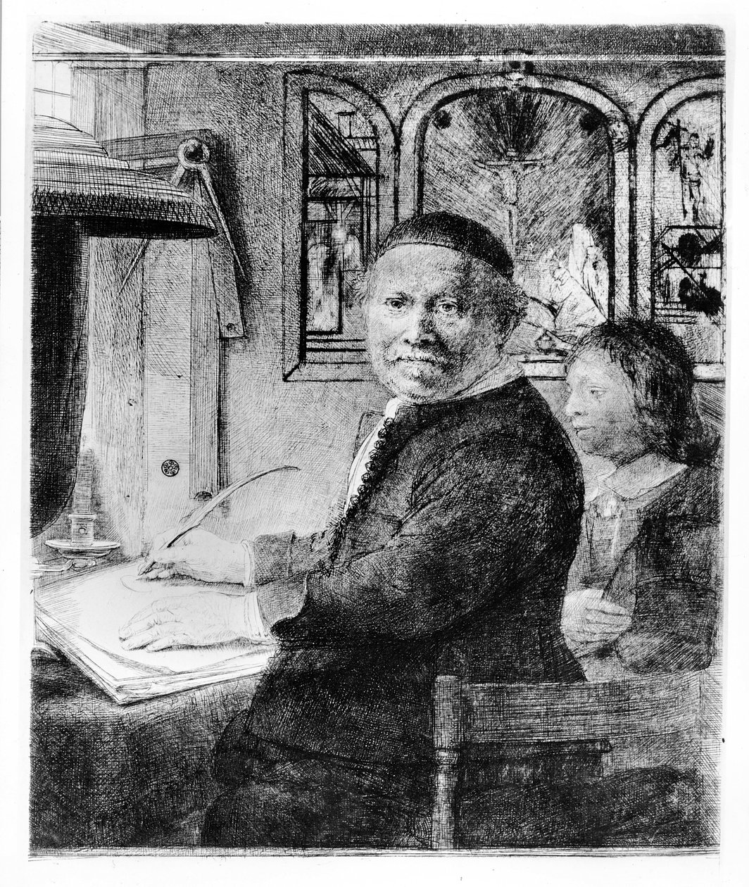 Lieven Willemsz van Coppenol, ca. 1658 door Rembrandt van Rijn