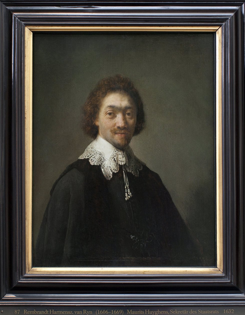 Maurits Huygens, staatssecretaris in Lahaye (Nederland) door Rembrandt van Rijn