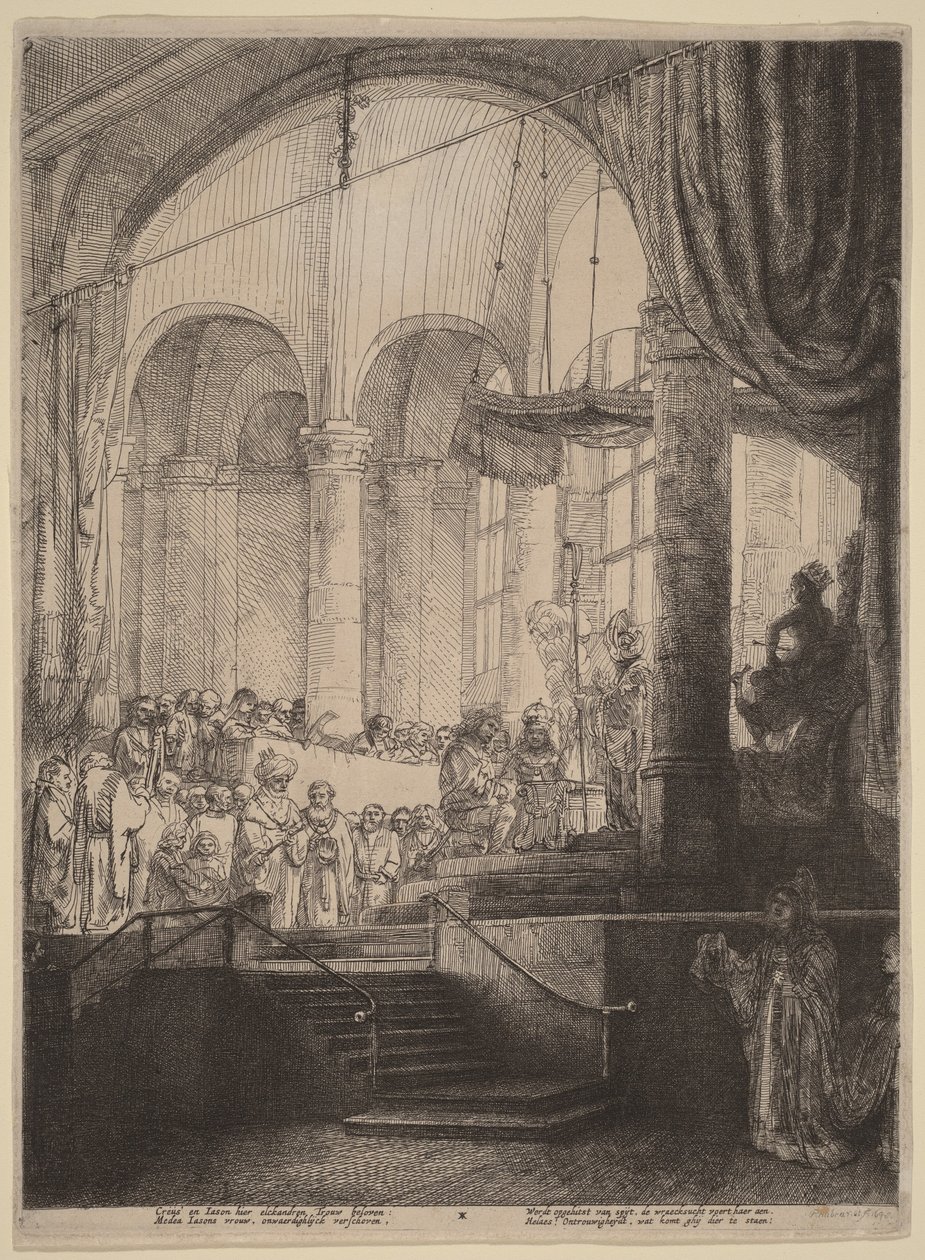 Medea, of het huwelijk van Jason en Creusa door Rembrandt van Rijn