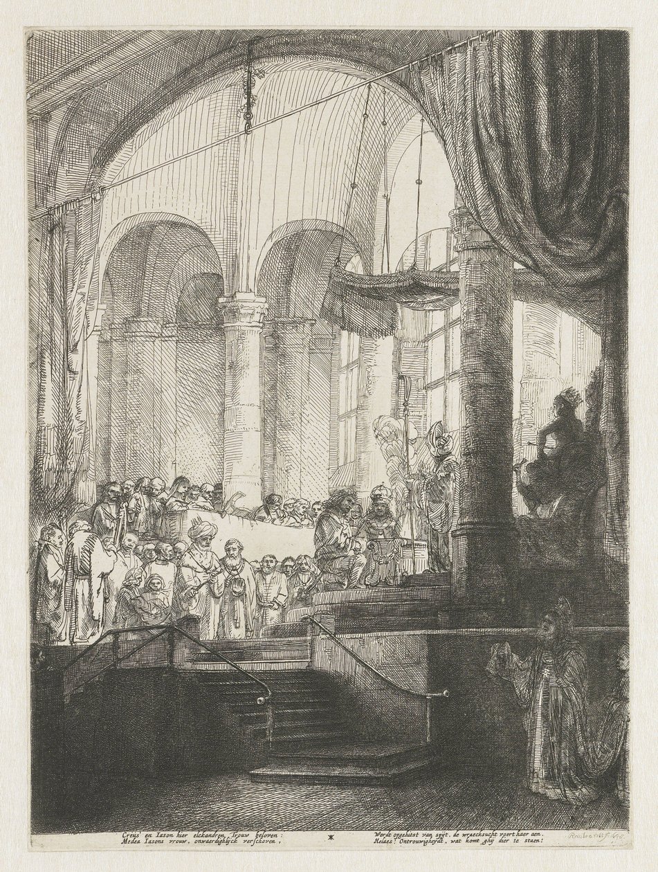 Medea: of het huwelijk van Jason en Creusa door Rembrandt van Rijn