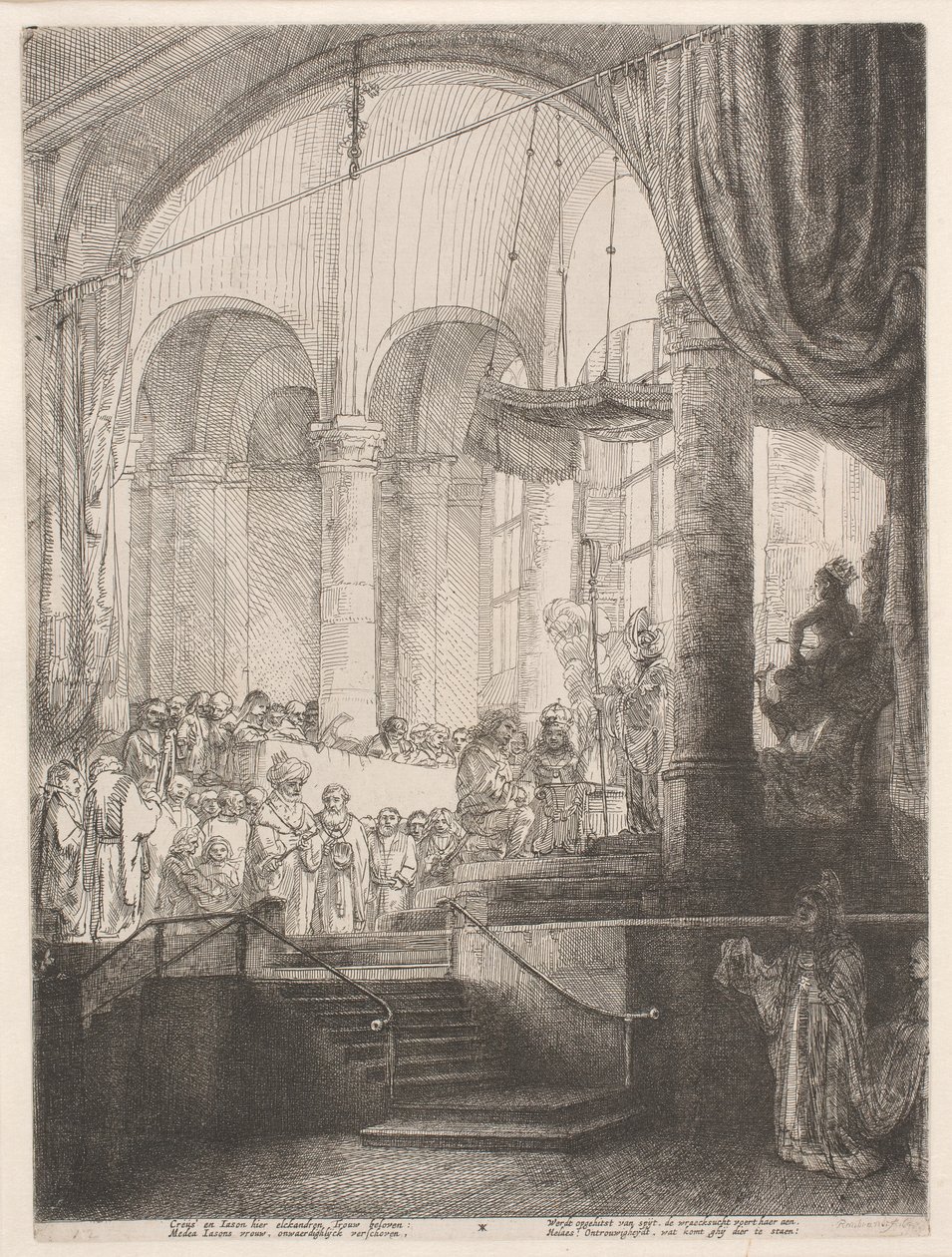 Medea: of het huwelijk van Jason en Creusa door Rembrandt van Rijn