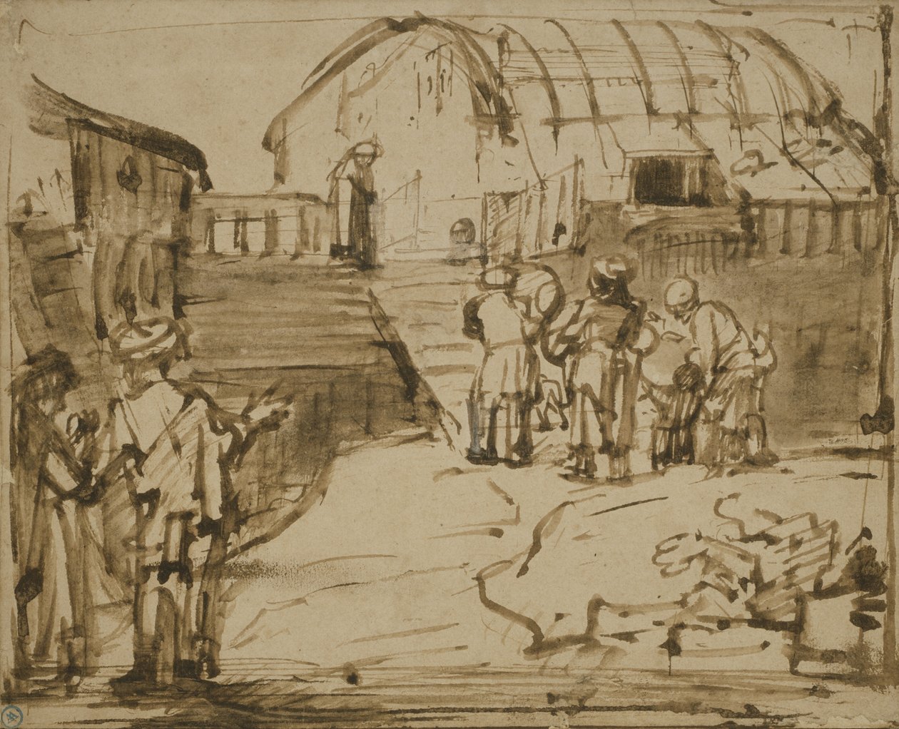 De Ark van Noach, 1660 door Rembrandt van Rijn