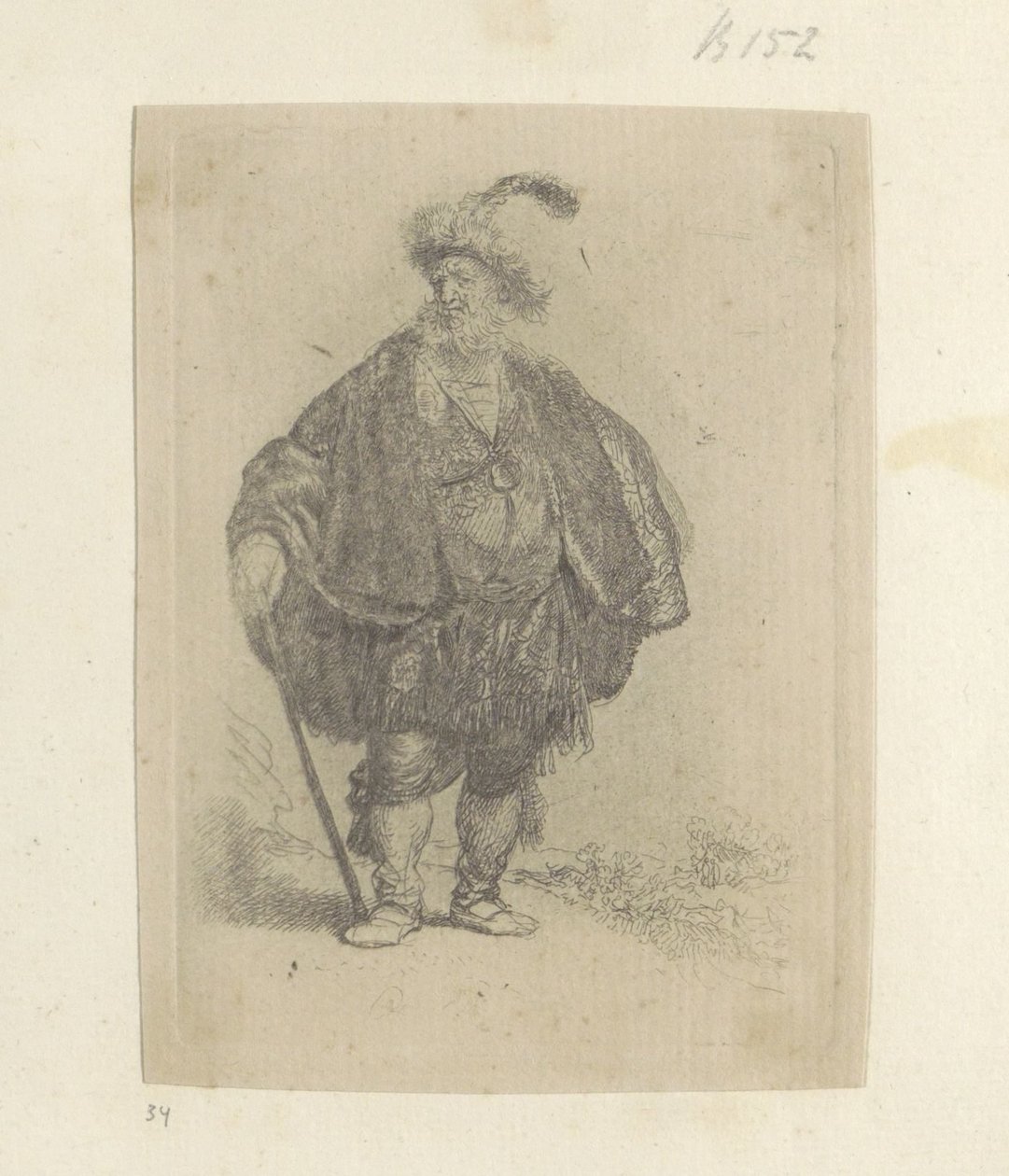Perzische man door Rembrandt van Rijn