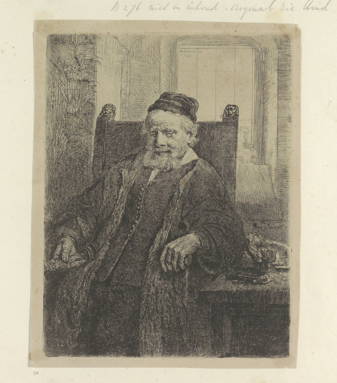 Portret van de goudsmid Jan Lutma door Rembrandt van Rijn
