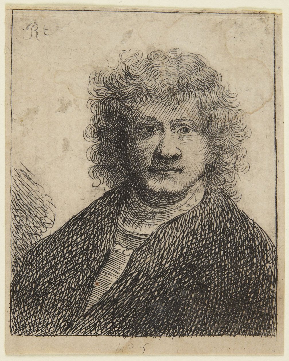 Rembrandt met een brede neus door Rembrandt van Rijn