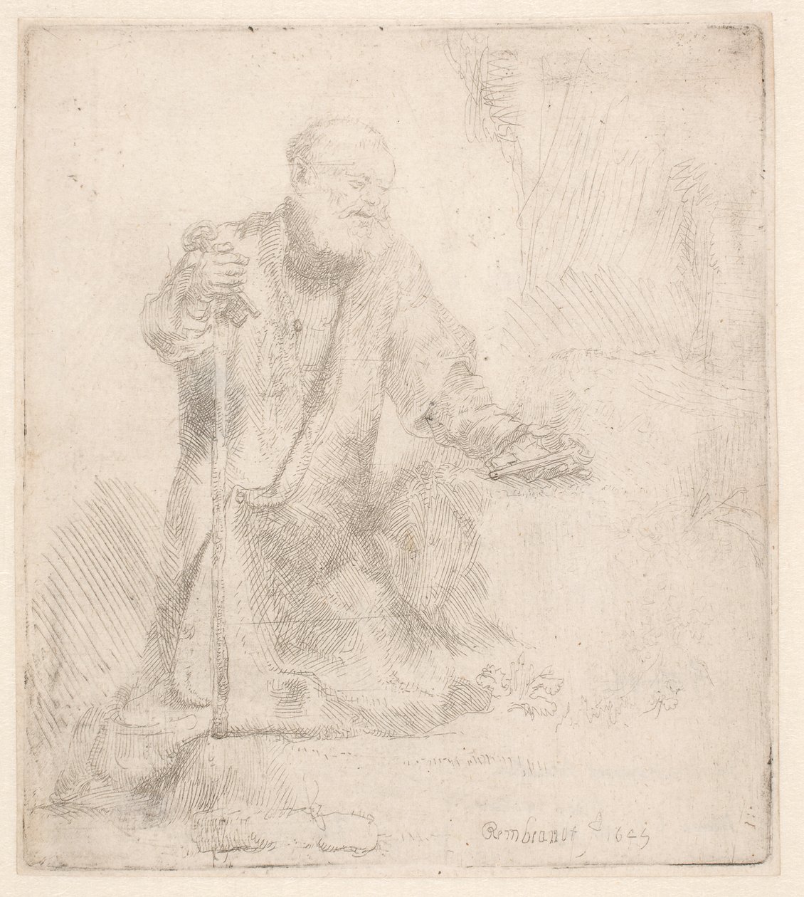 S. Petrus in boetedoening door Rembrandt van Rijn