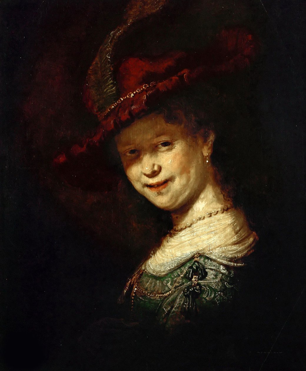 Saskia van Uylenburgh als meisje, 1633 door Rembrandt van Rijn