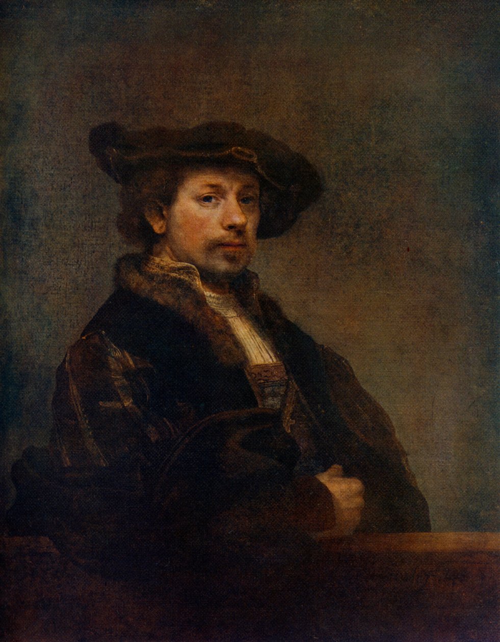 Zelfportret op 34-jarige leeftijd door Rembrandt van Rijn