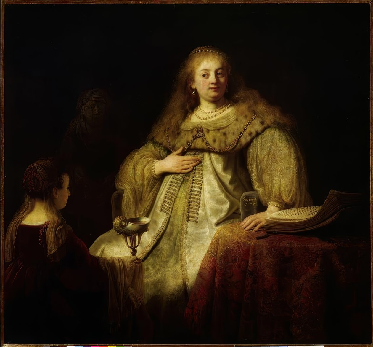 Sophonisbe ontvangt de gifbeker op bevel van haar echtgenoot door Rembrandt van Rijn