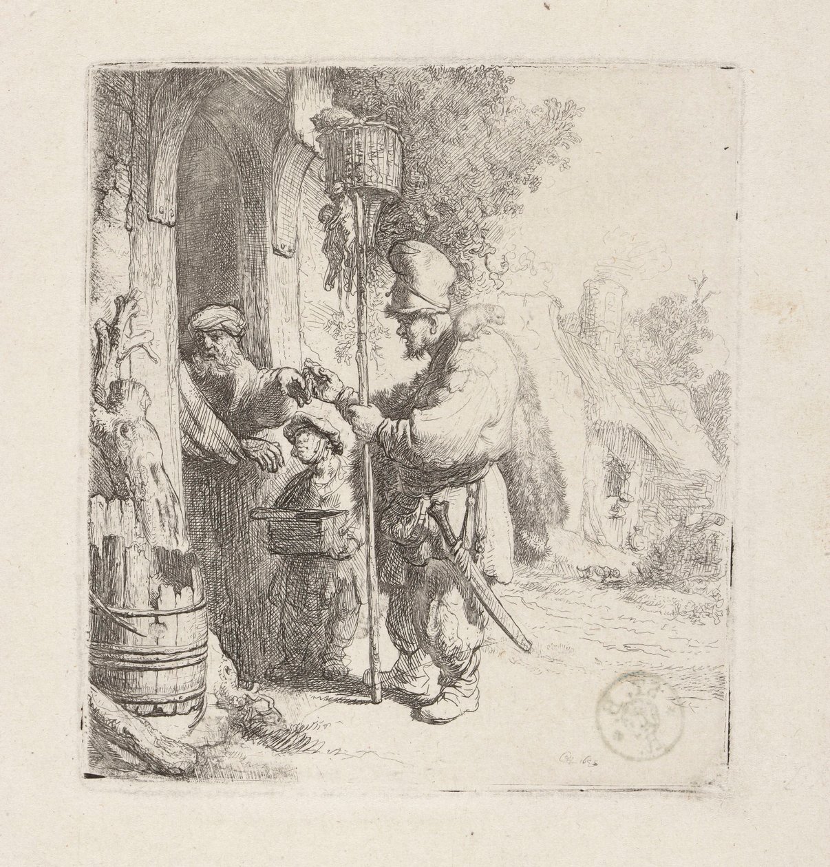 Verkoper van rattengif (Rattenvanger) door Rembrandt van Rijn
