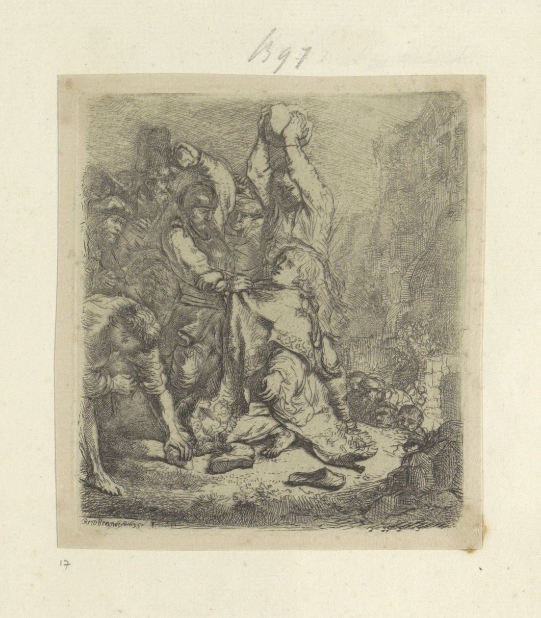 Steniging van Stefanus door Rembrandt van Rijn