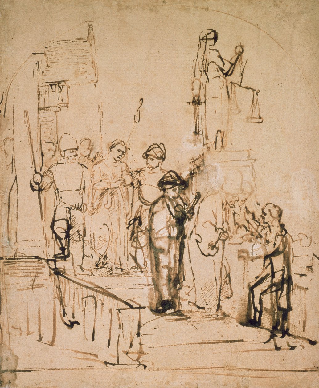 Susanna voor het Oordeel, 17e eeuw door Rembrandt van Rijn