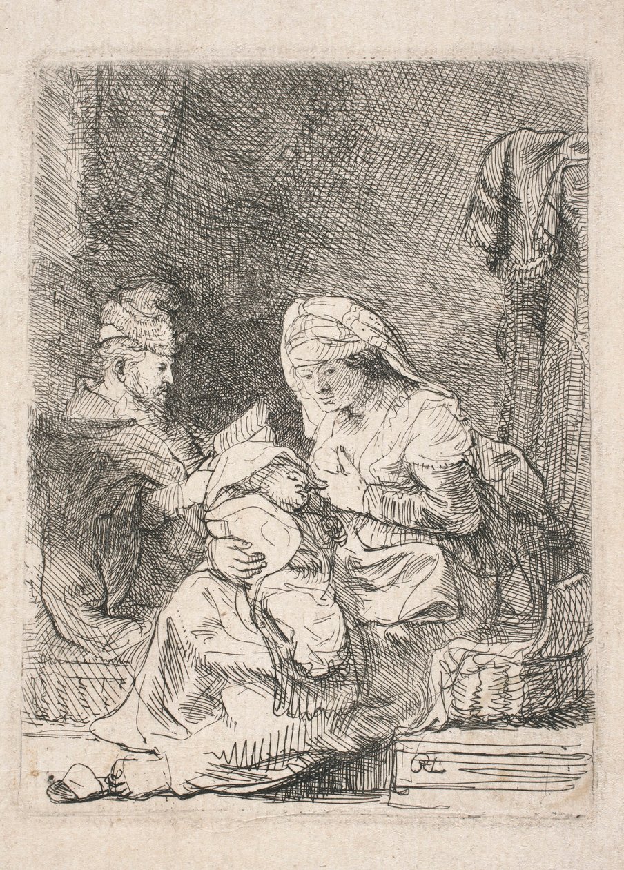 De Heilige Familie door Rembrandt van Rijn