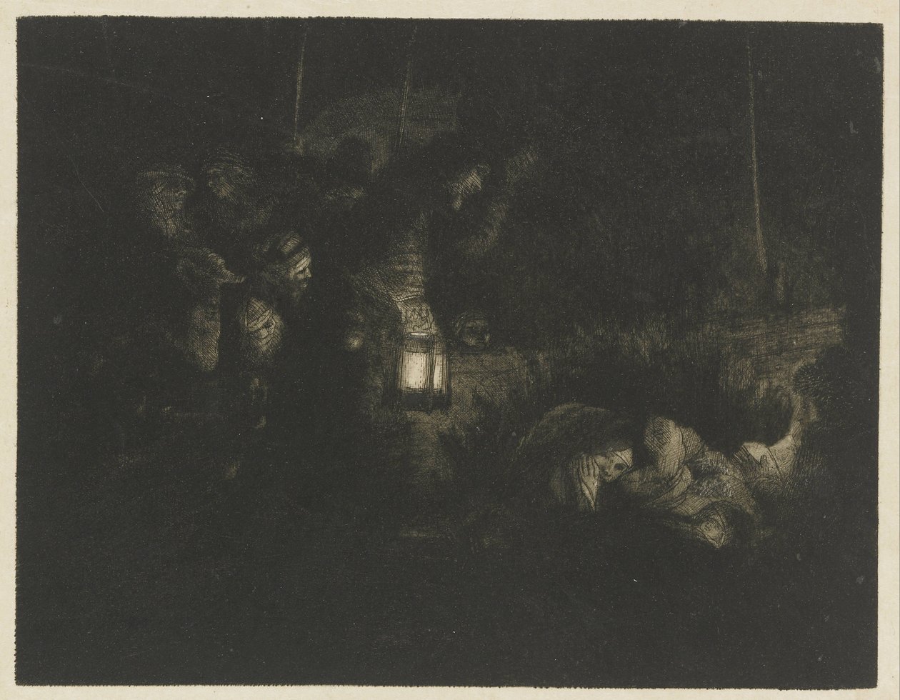 De aanbidding van de herders door Rembrandt van Rijn