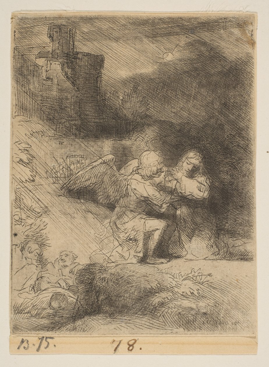 De doodsangst in de tuin door Rembrandt van Rijn