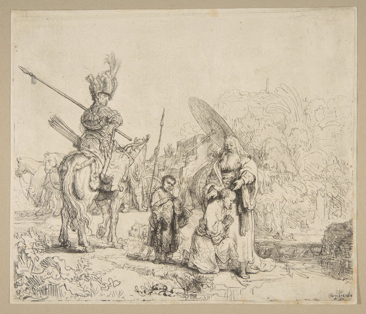 De doop van de eunuch door Rembrandt van Rijn