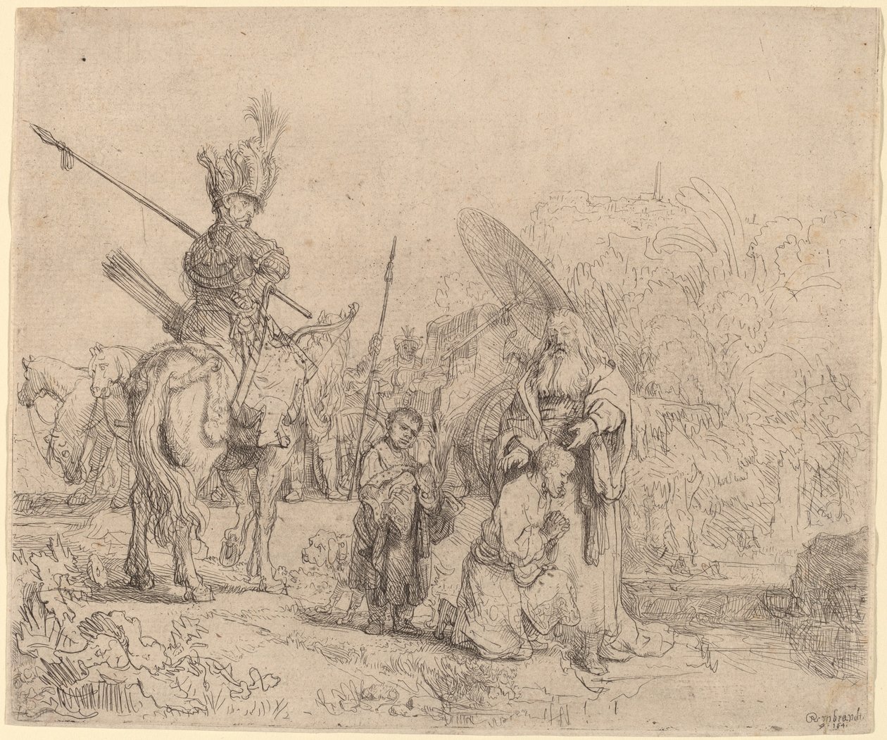De doop van de eunuch door Rembrandt van Rijn
