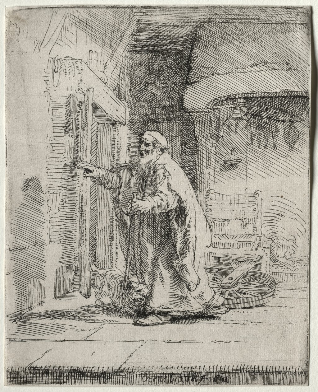 De Blindheid van Tobit: De Grotere Plaat door Rembrandt van Rijn