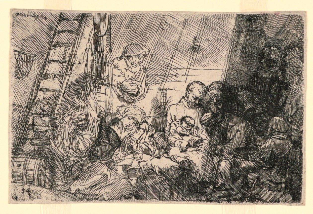 De besnijdenis in de stal door Rembrandt van Rijn