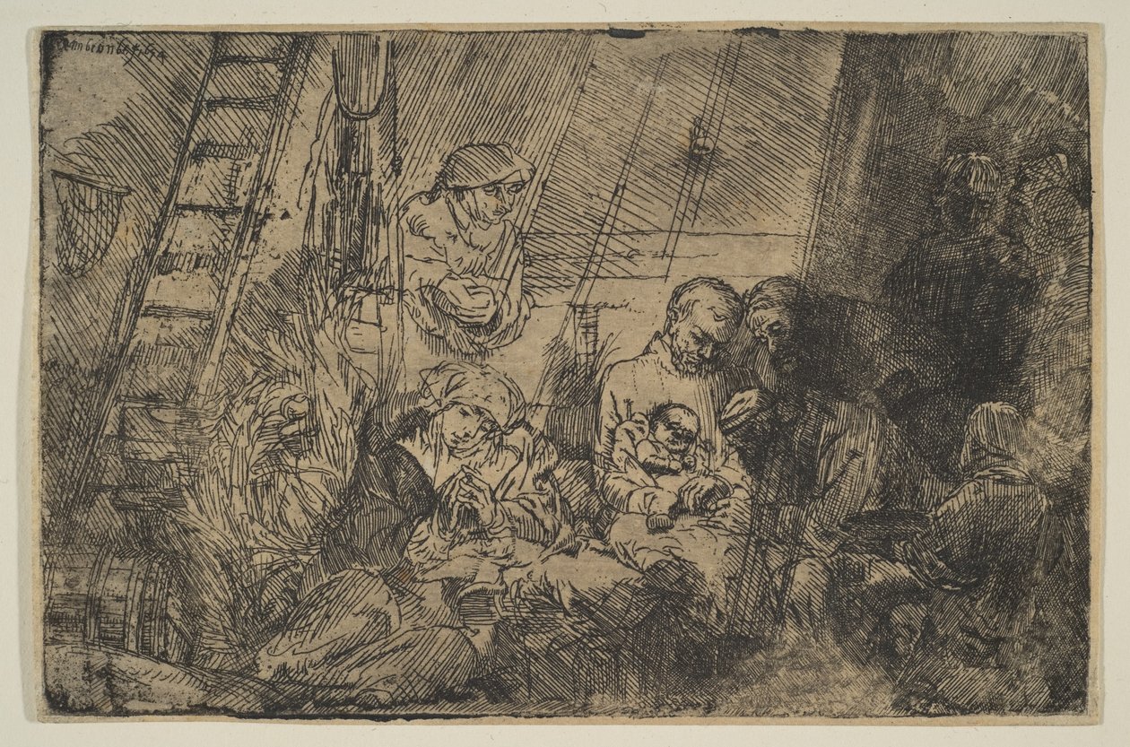 De Besnijdenis in de Stal, 1654 door Rembrandt van Rijn