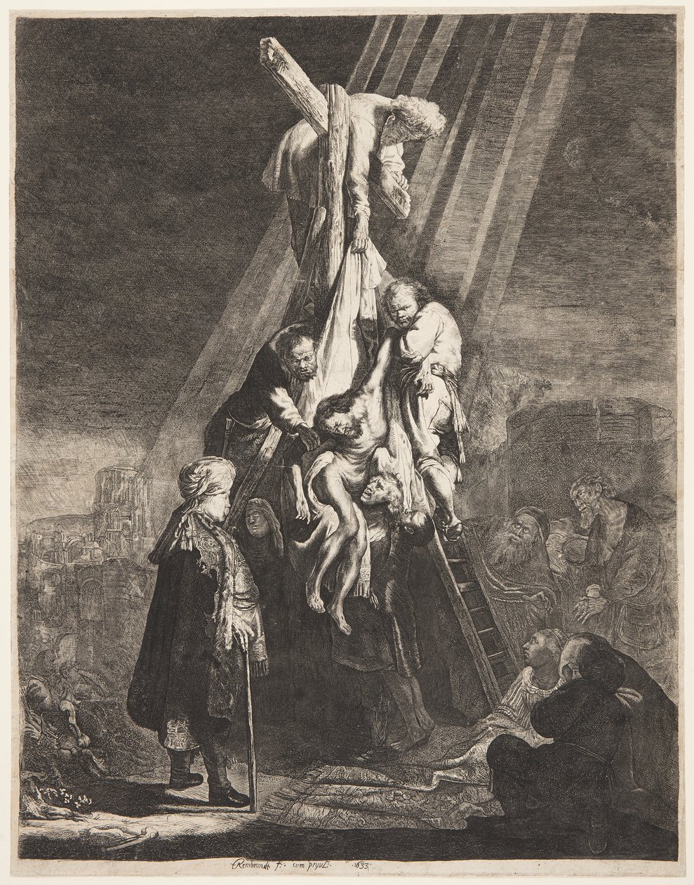 De kruisafneming door Rembrandt van Rijn