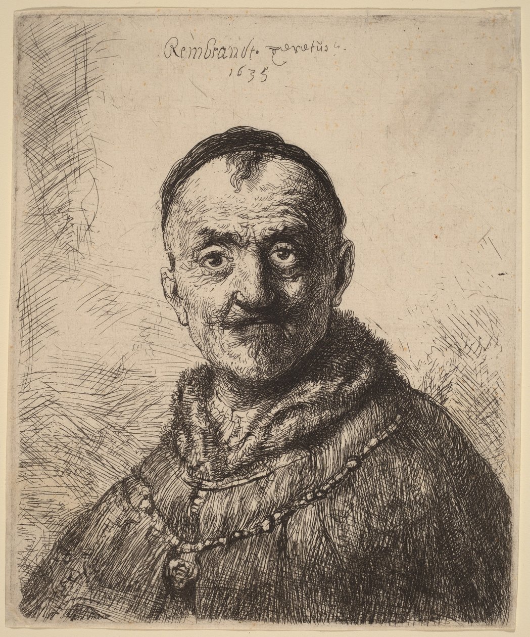 Het eerste oosterse hoofd door Rembrandt van Rijn
