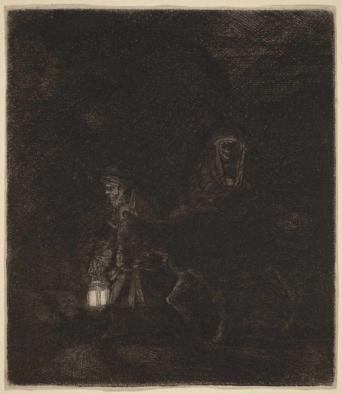 De vlucht naar Egypte door Rembrandt van Rijn