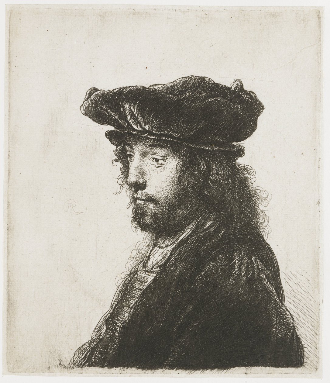 Het vierde oosterse hoofd door Rembrandt van Rijn