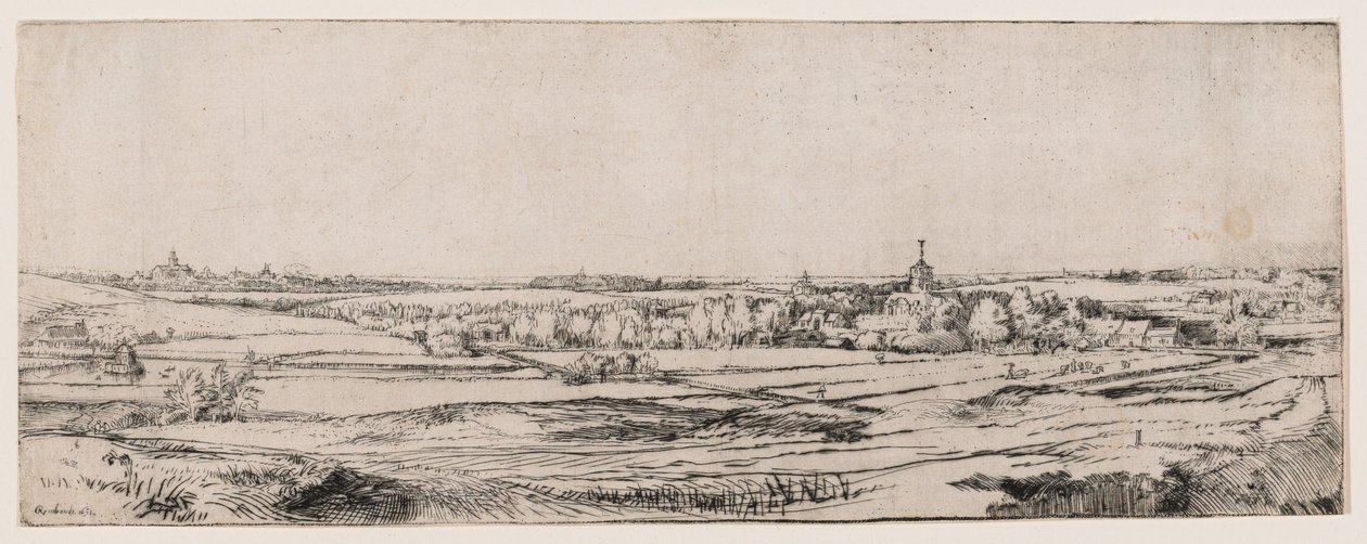 Het veld van de goudweegster door Rembrandt van Rijn