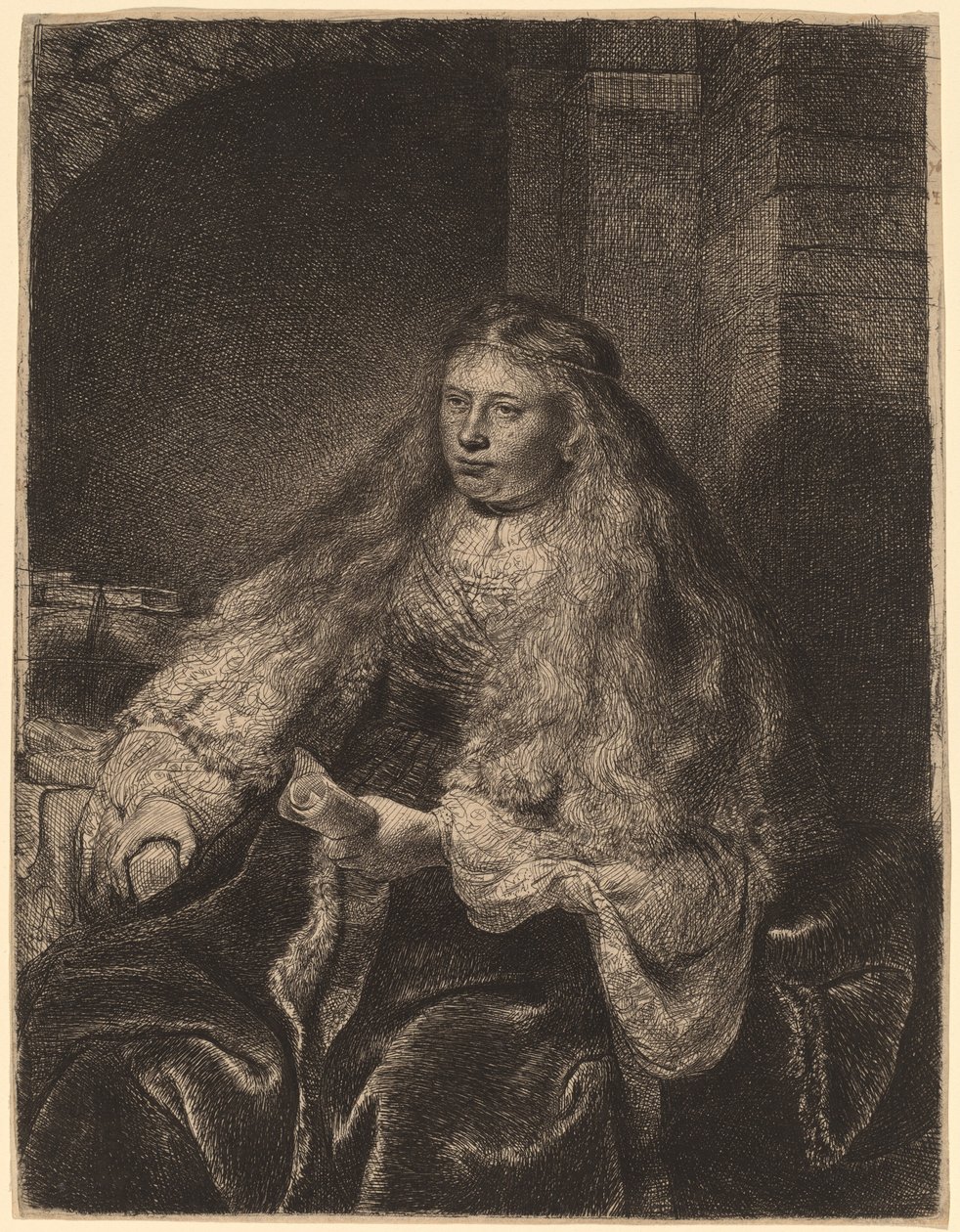 De Grote Joodse Bruid door Rembrandt van Rijn
