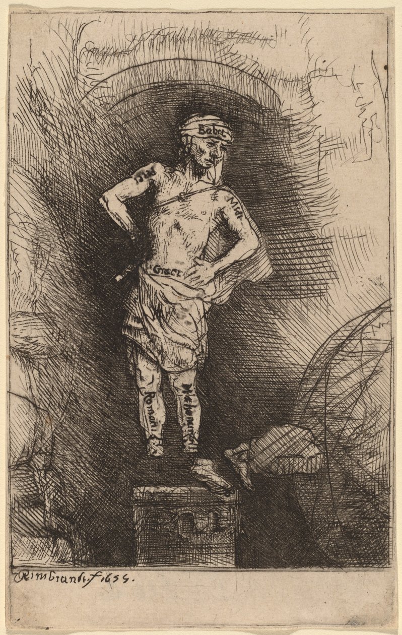 Het Beeld Gezien door Nebukadnezar door Rembrandt van Rijn