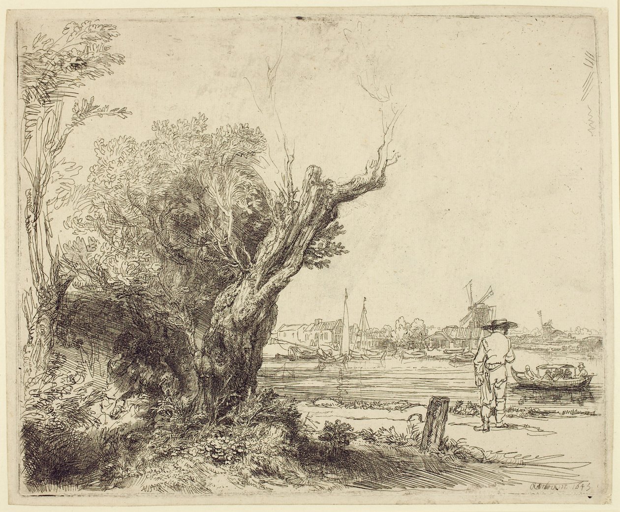 De Omval door Rembrandt van Rijn