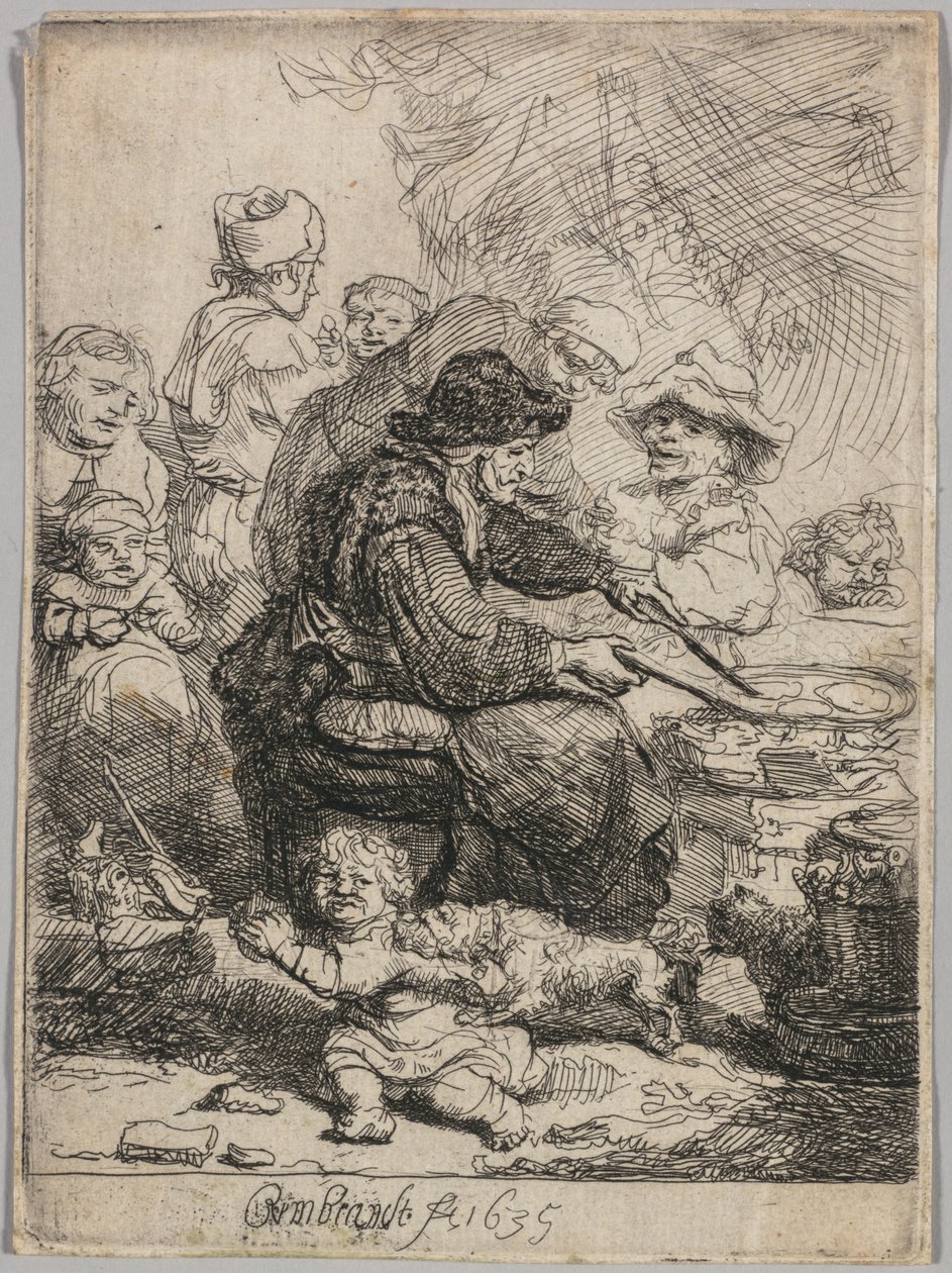 De Pannenkoekvrouw, 1635 door Rembrandt van Rijn